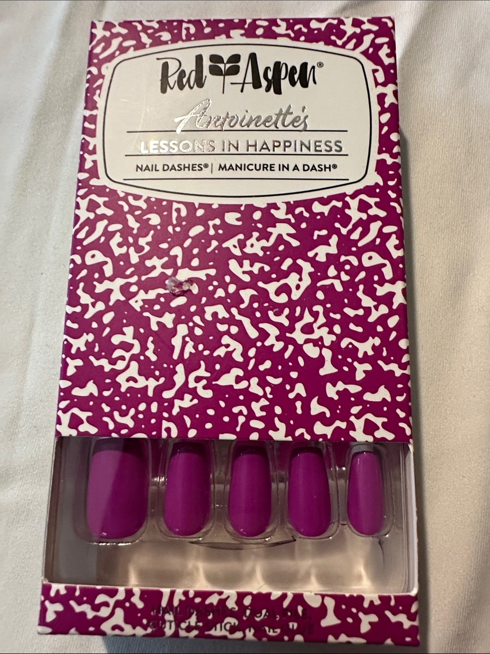 Red Aspen Antoinette's Purple Nail Dashes - Press-On Manicure